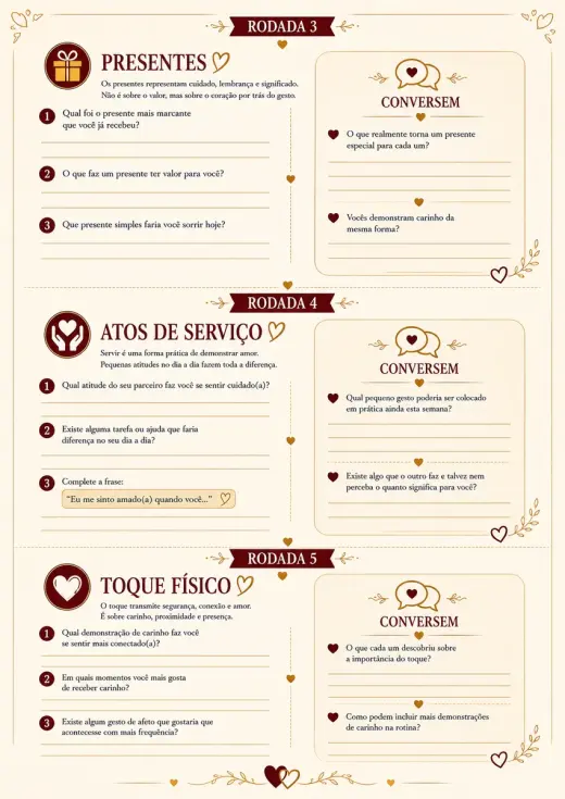 Presentes e gestos de amor para o casal